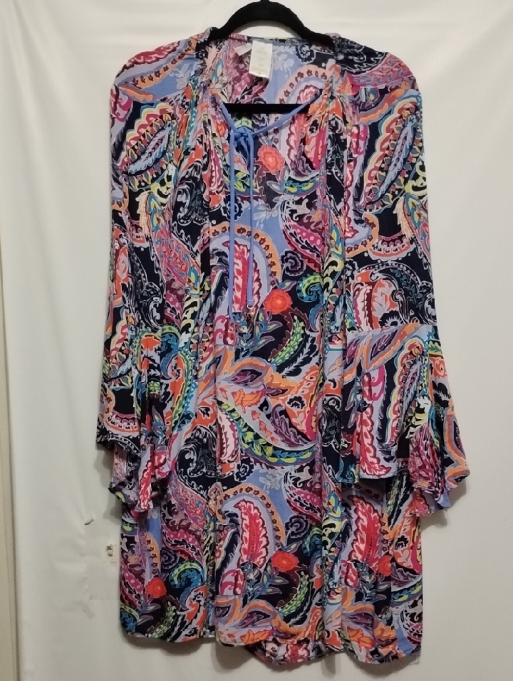 Anne Coleโ Paisley Keyhole Tunic Top - Navy, Lavender, Pink, Coral